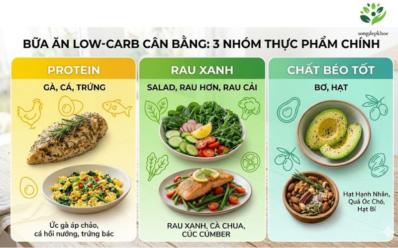 Thực đơn giảm cân low carb 