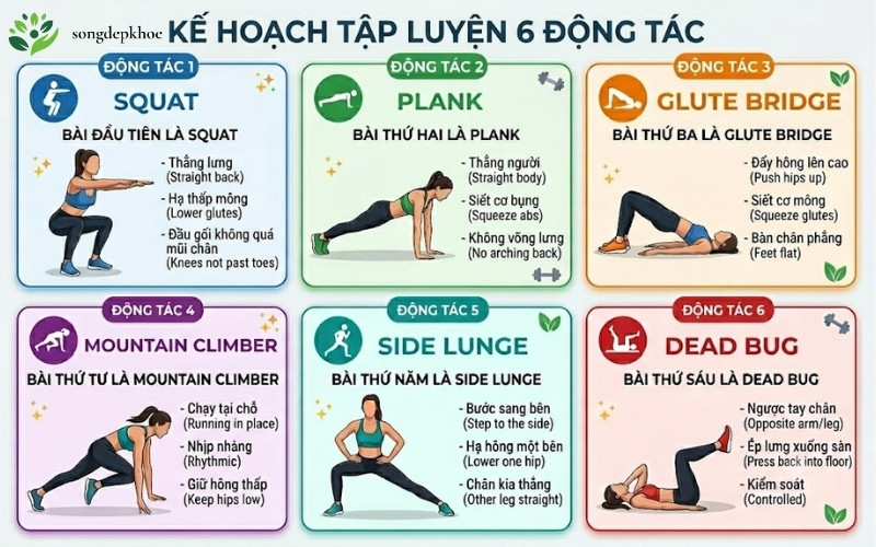 bài tập giữ dáng mỗi ngày